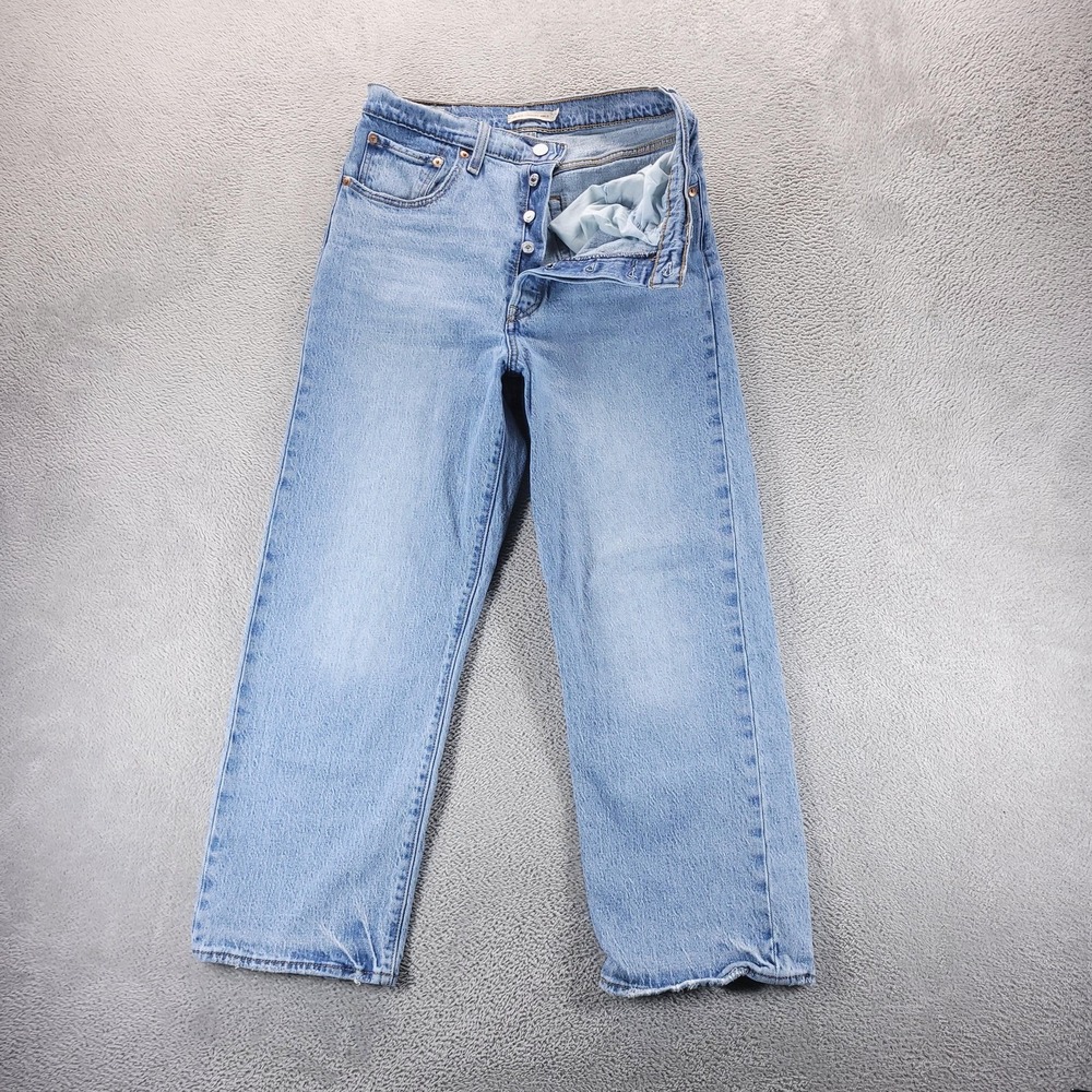 Levi's Jeans Women 30 Blue Ribcage Straight Ankle High Rise Stretch 72693-0219